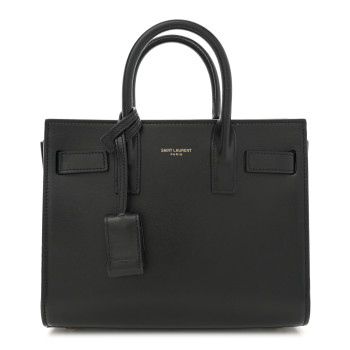 SAINT LAURENT Calfskin Nano Sac De Jour Black
