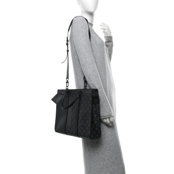 LOUIS VUITTON Monogram Eclipse Sac Plat Horizontal Zipper