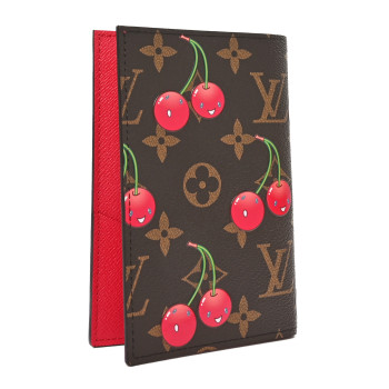 LOUIS VUITTON LV X TM Monogram Cerises Passport Cover