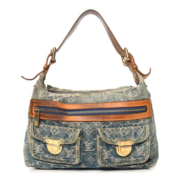 LOUIS VUITTON Monogram Denim Baggy PM Blue