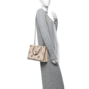 LOUIS VUITTON Empreinte Monogram Giant Onthego PM Creme Bois de Rose