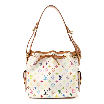 LOUIS VUITTON Monogram Multicolor Petit Noe White LOUIS VUITTON Monogram Multicolor Petit Noe White