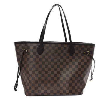 LOUIS VUITTON Damier Ebene Neo Neverfull MM Rose Ballerine