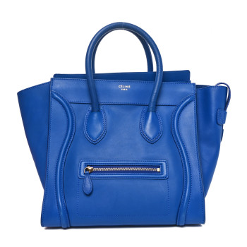 CELINE Smooth Calfskin Mini Luggage  Royal Blue