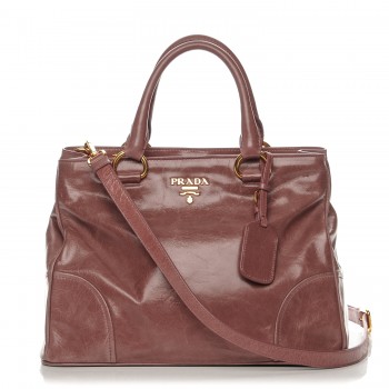 PRADA ピンクポーチvitello shine Prada Peonia Vitello Shine Leather Shopping Tote Bag BN2323
