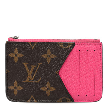 LOUIS VUITTON Monogram Calfskin Coin Card Holder Rose