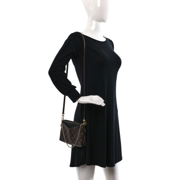 LOUIS VUITTON Monogram Pallas Clutch Black