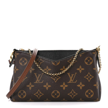 LOUIS VUITTON Monogram Pallas Clutch Black