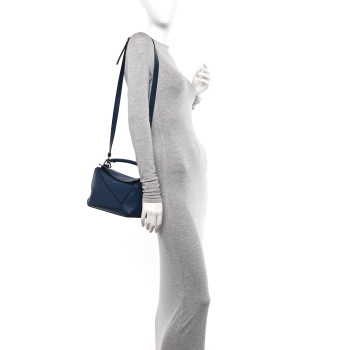 LOEWE Calfskin Small Puzzle Bag Ocean