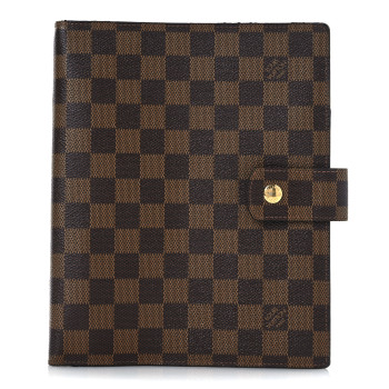 LOUIS VUITTON Damier Ebene Large Ring Agenda Cover