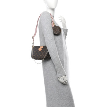 LOUIS VUITTON Monogram My LV World Tour Multi Pochette Accessories Rose Clair