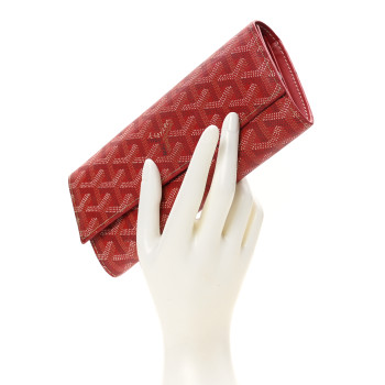 GOYARD Goyardine Varenne Long Wallet Red