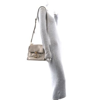 CHLOE Calfskin Small Tess Day Bag Motty Grey