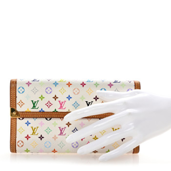 LOUIS VUITTON Monogram Multicolor Porte Tresor International Wallet White