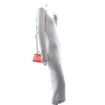 FENDI Shiny Nappa Micro Peekaboo Iconic Satchel Rosso Pimento