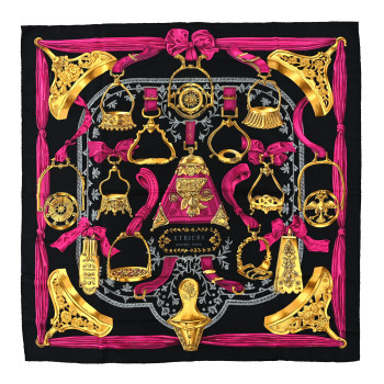 HERMES Silk Etriers Scarf 90