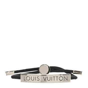 LOUIS VUITTON Nylon LV Space Bracelet Black