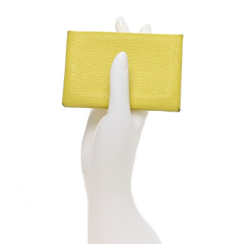 HERMES Chevre Mysore Calvi Card Case Lime
