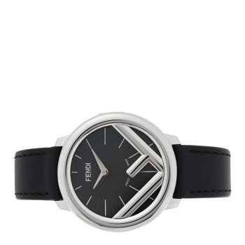 FENDI Stainless Steel Calfskin 36mm Fendi Run Away Quartz Watch Black