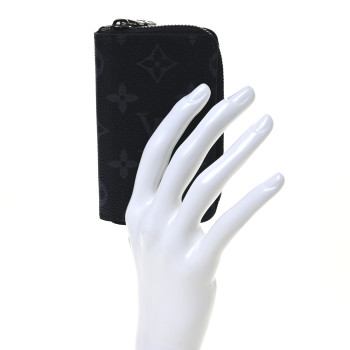 LOUIS VUITTON Monogram Eclipse Zippy Coin Purse Vertical