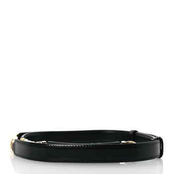 CELINE Calfskin Small 18mm Gourmette Triomphe Belt 85/34 Black