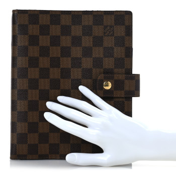 LOUIS VUITTON Damier Ebene Large Ring Agenda Cover