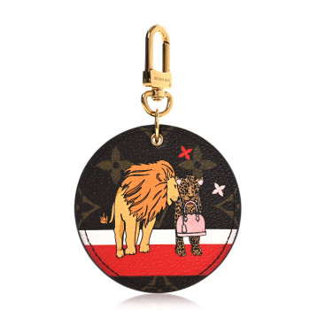 LOUIS VUITTON Monogram 2018 Christmas Animation Cats Bag Charm Key Ring
