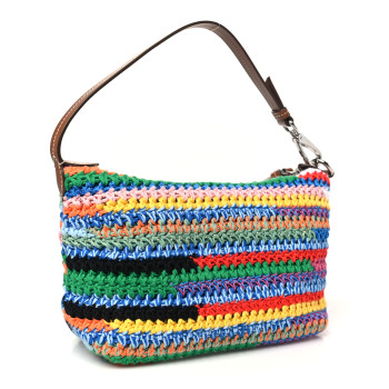 MIU MIU Fabric Crochet Pouch Multicolor