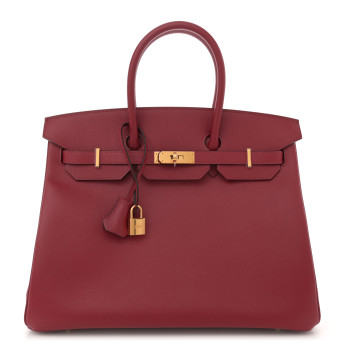 HERMES Epsom Birkin 35 Rouge Grenat