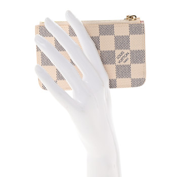 LOUIS VUITTON Damier Azur Zipped Romy Card Holder Rose Ballerine