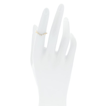 PARKER & WEST 18K Yellow Gold Diamond .30ctw Curved Band Ring  50 5.25