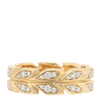 TIFFANY 18K Rose Gold Diamond Victoria Vine Band Ring 52 6