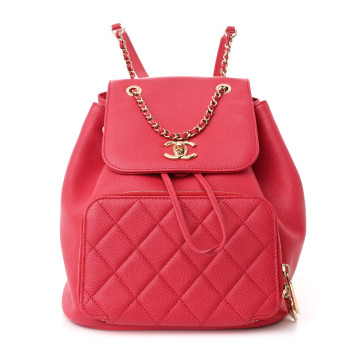 CHANEL Caviar Quilted Mini Business Affinity Backpack Dark Pink