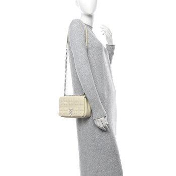 BURBERRY Lambskin Quilted Small Lola Bag Pale Vanille