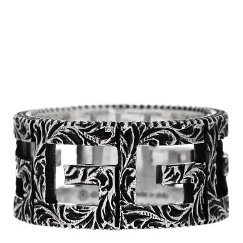 GUCCI Sterling Silver Wide Square G Band Ring 56 7.5