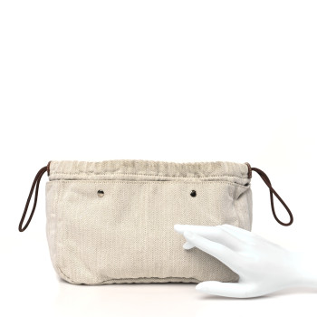 HERMES Canvas Barenia Fourbi 25 MM Bag Insert Natural Fauve