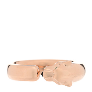 CARTIER 18K Pink Gold Tsavorite Black Onyx Panthere De Cartier Ring 52 6