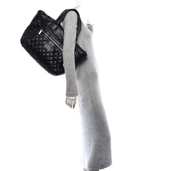 CHANEL Nylon Quilted Large Coco Cocoon Tote Black