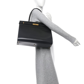 SAINT LAURENT Calfskin Medium Manhattan Shopper Tote Black