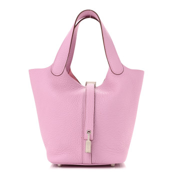 HERMES Taurillon Clemence Picotin Lock 18 PM Mauve Sylvestre