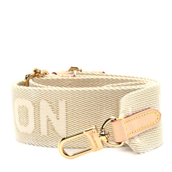 LOUIS VUITTON Jacquard High Rise Shoulder Strap Beige