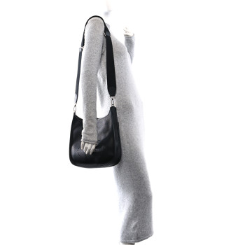 HERMES Taurillon Clemence Evelyne III PM Black