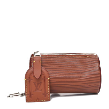 LOUIS VUITTON Epi XL Polochon Key Holder Cognac