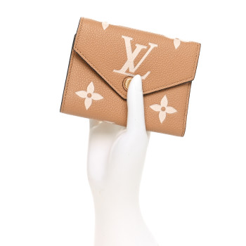 LOUIS VUITTON Empreinte Monogram Giant Victorine Wallet Arizona Creme
