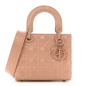 CHRISTIAN DIOR Calfskin Cannage Diamond Small My ABCDior Lady Dior Rose Des Vents