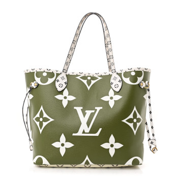 LOUIS VUITTON Monogram Giant Neverfull MM Kaki