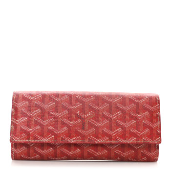 GOYARD Goyardine Varenne Long Wallet Red