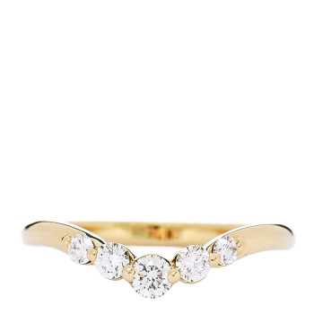 PARKER & WEST 18K Yellow Gold Diamond .30ctw Curved Band Ring  50 5.25
