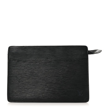 LOUIS VUITTON Epi Pouchette Homme Black