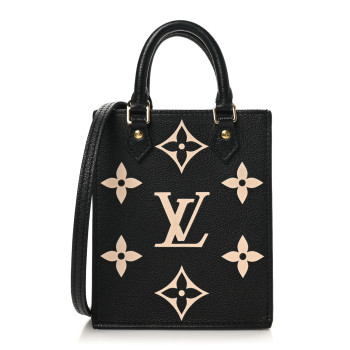 LOUIS VUITTON Empreinte Monogram Giant Petit Sac Plat Black Beige